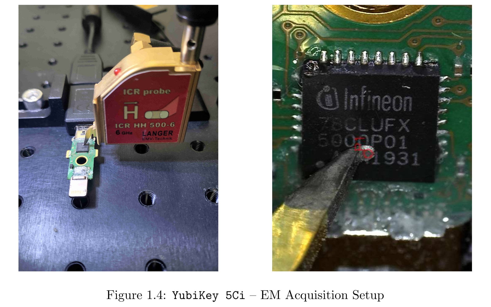 Photo of electrical equipment placed very close to a circuit board.