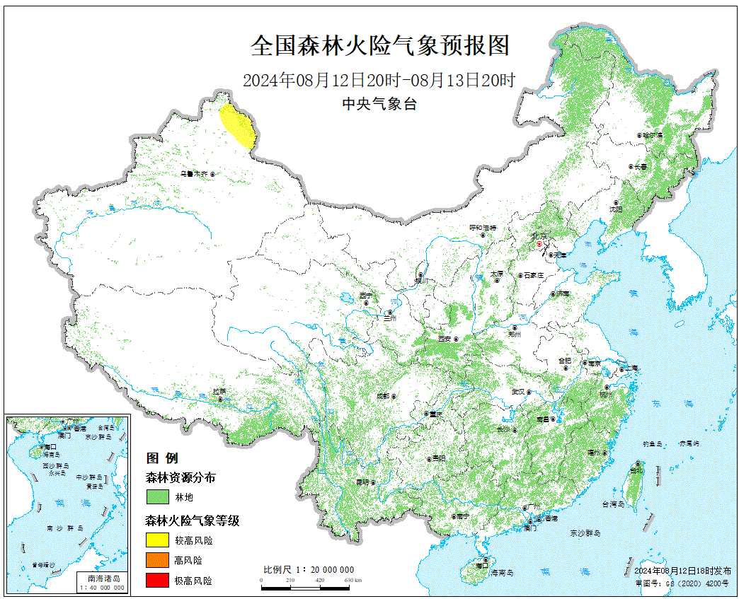 森林草原火险等级预报(20240812)