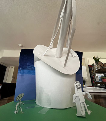 Paper model of a DSN antenna.