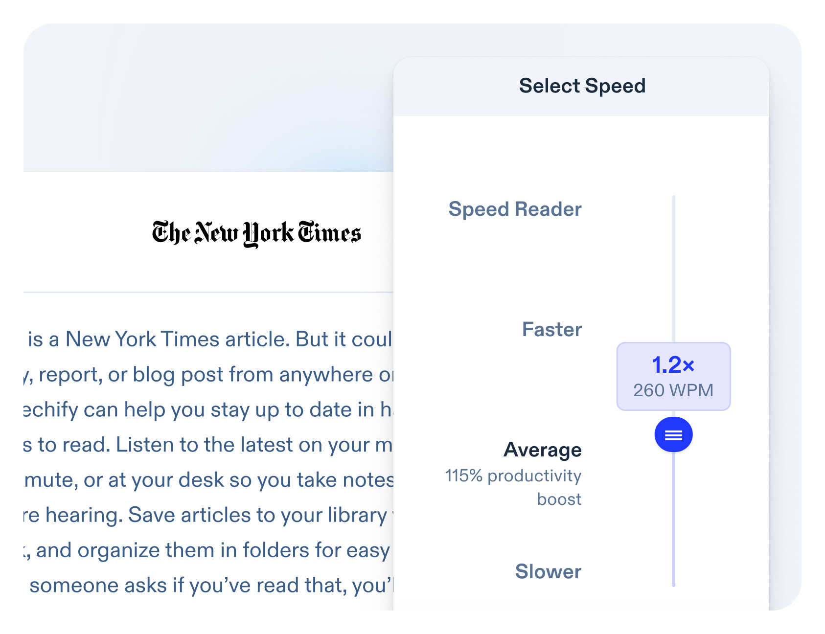 Read anything quicker with Text to Speech