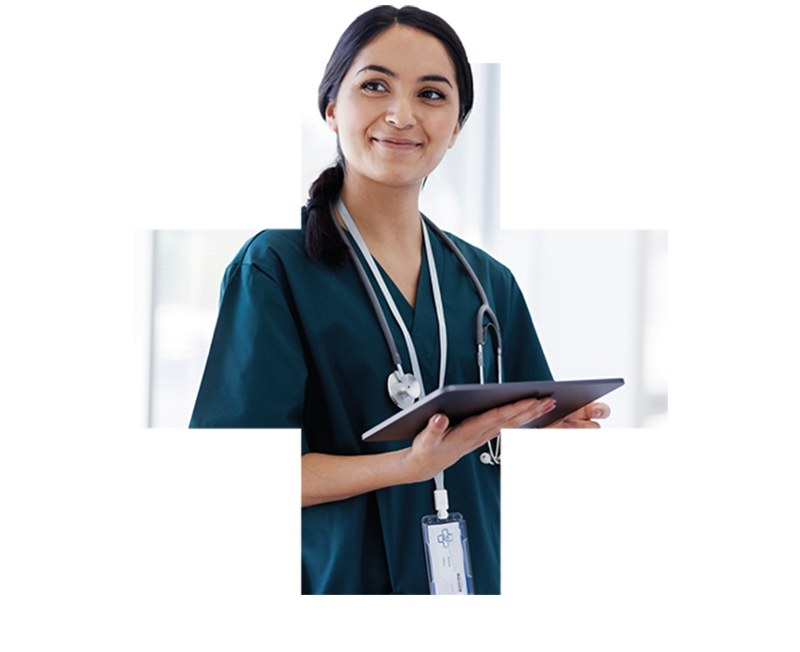 Large plus sign graphic