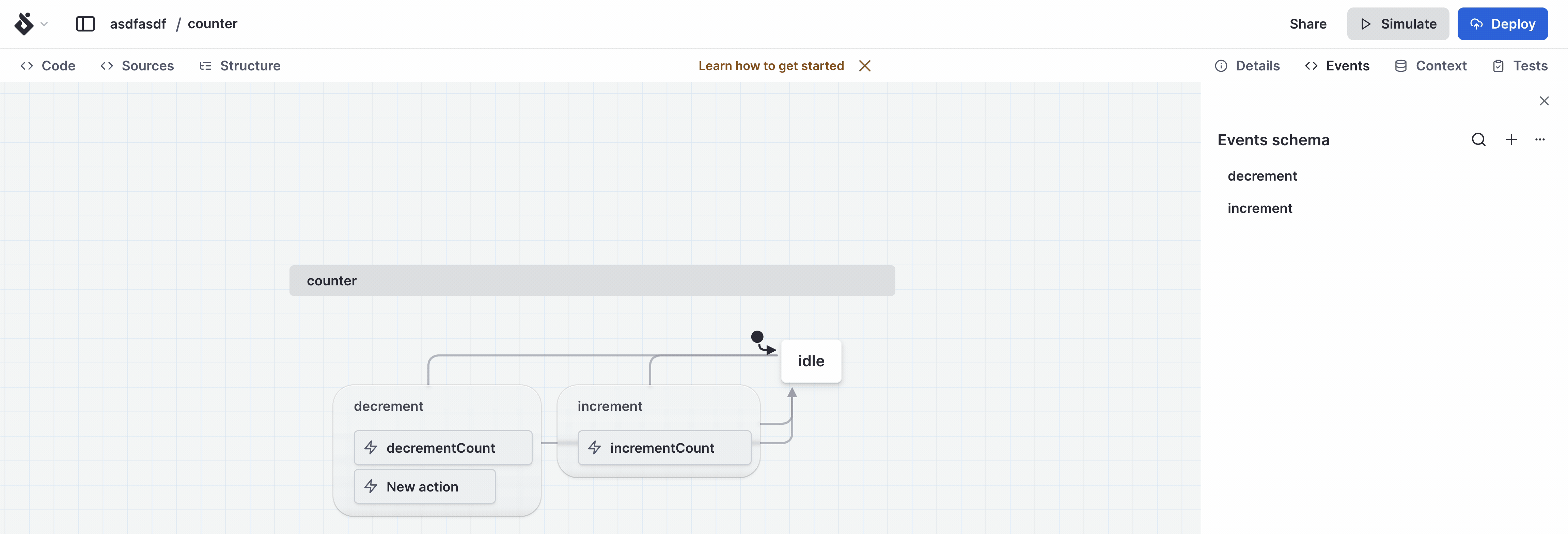 A GIF of the Studio's deploy modal, with the 'Create API Key' button highlighted.