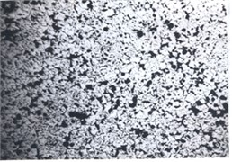 Microstructures of samples of a) forsterite, b) forsterite-chromite and c) corundum  refractory materials