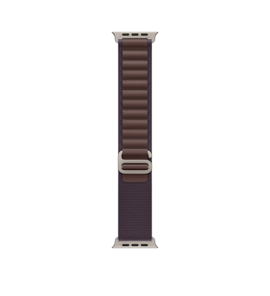 Indigo Alpine Loop band, two-layer woven textile with loops and titanium G-hook closure