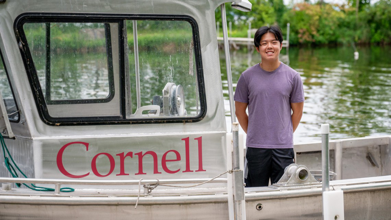 Logan Lee collected mussels and mayfly larvae at Oneida Lake for his summer research.”