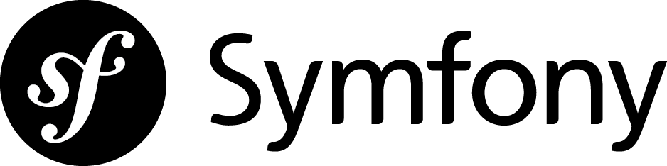 Symfony logo in black color and horizontal orientation
