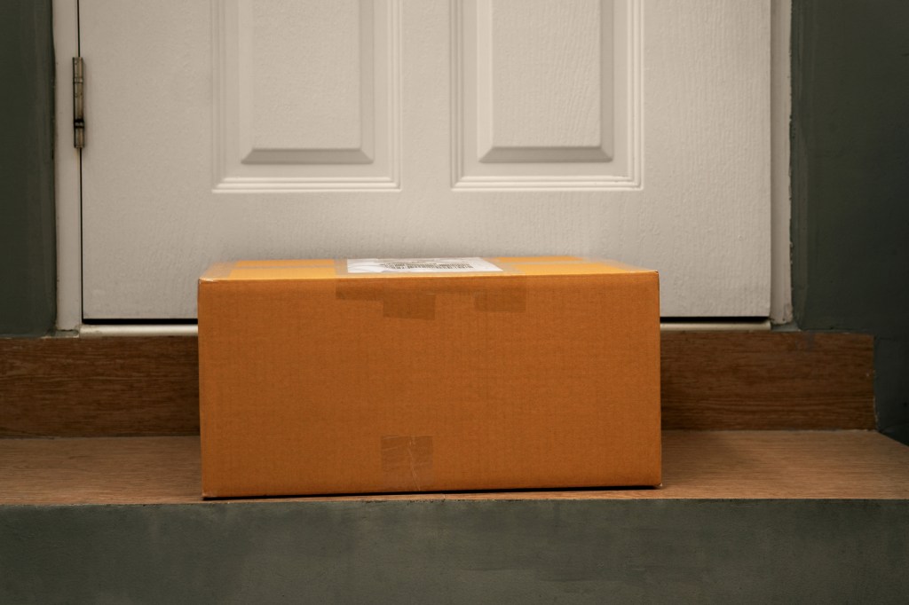 delivery box on doorstep