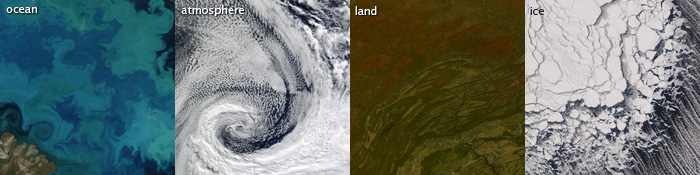 MODIS observes the ocean, atmosphere, land, and ice
