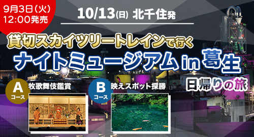 10月13日（日）発 ナイトミュージアムｉｎ葛生