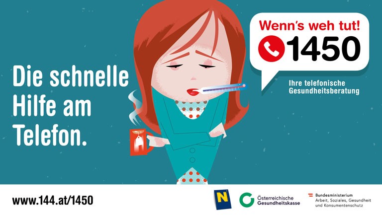 Hotline 1450 - Wenn's weh tut - Die schnelle Hilfe am Telefon