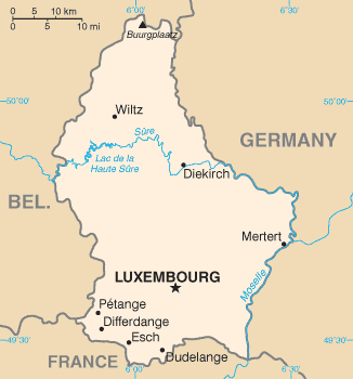 Bản đồ Luxembourg