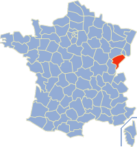 Poloha Doubs vo Francúzsku