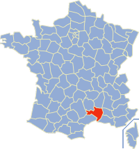 Poloha Gard vo Francúzsku