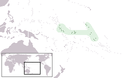 Geografisk plassering av Kiribati