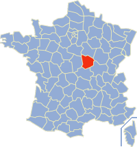 Poloha Nièvre vo Francúzsku