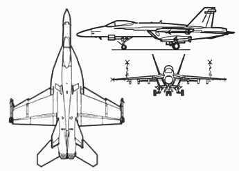 Vistes simplificades d'un the Super Hornet