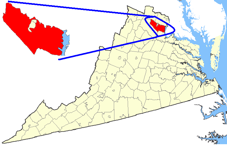 File:Map showing Prince William County, Virginia.png