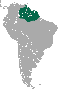 Distribuição geográfica do Bugio-vermelho-das-Guianas.