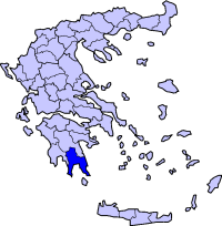 Poziția regiunii Νομός Λακωνίας