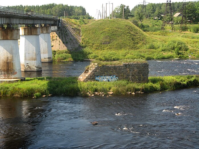 Remains of the old railway bridge