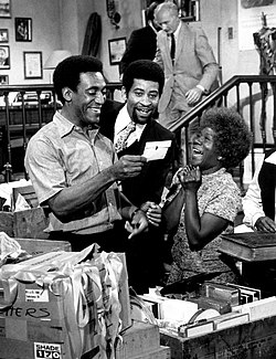 Beah Richards (till höger) med Bill Cosby och Rupert Crosse (1970).