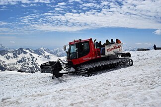 Snow groomer on Mount Elbrus