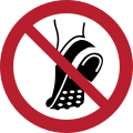 P035 – Do not wear metal-studded footwear
