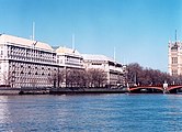 Thames House and Lambeth Bridge, looking downriver