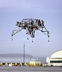 Lunar Landing Research Vehicle of the Apollo program, also nicknamed "Flying Bedstead"