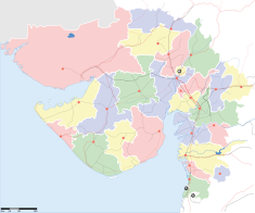 Map indicating the location of Khambhat