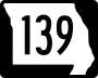 Route 139 marker