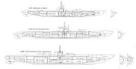 U-boten types U-161, U-135, U-139,