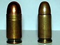 .380 ACP (left) next to a .32 ACP (right)