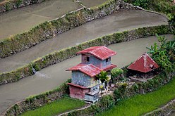 Ngôi nhà làng truyền thống tại Banaue, Philippines