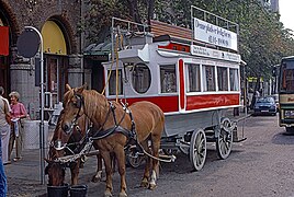 Preserved 1875 horse bus in Copenhagen