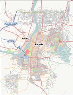 Mapa konturowa Kolkaty, blisko prawej krawędzi u góry znajduje się punkt z opisem „CCU”