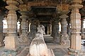 A view of the open hall looking into the eastern doorway to the close hall