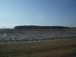 Winter scene on U.S. Route 224 west of Van Wert