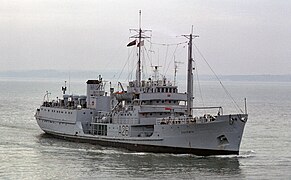 RFA A261 Eddyfirth approaching Portsmouth