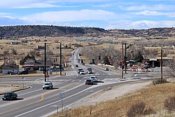 Franktown and the intersection of state highways 83 and 86.