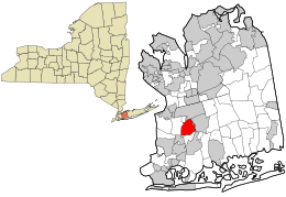 Location in Nassau County and the state of New York