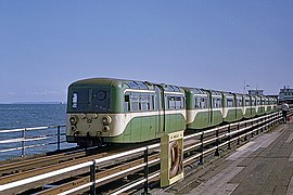 Southend Pier electric train in 1974