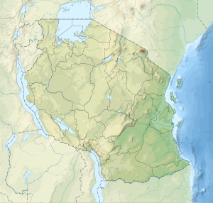 Kilîmanjaro li ser nexşeya Tanzanya nîşan dide