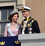 Carl XVI Gustaf (till höger) är stormästare över Serafimer- och Nordstjärneordnarna samt herre och mästare över Svärds- och Vasaordnarna.