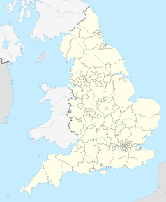 Mapa konturowa Anglii, po prawej nieco na dole znajduje się punkt z opisem „Watford Junction”