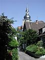 Adolf-Clarenbach-Straße mit Blick auf die ev. Stadtkirche Lüttringhausen