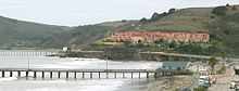 Avila Beach and its piers.