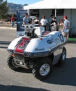 Vehicle at DARPA Grand Challenge contest.