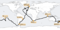 Reiseroute von James Cook