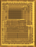 Die shot of an Intel D8742 Microcontroller.